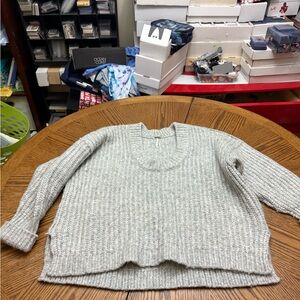 Free People Heather Gray Scoop Neck Sweater